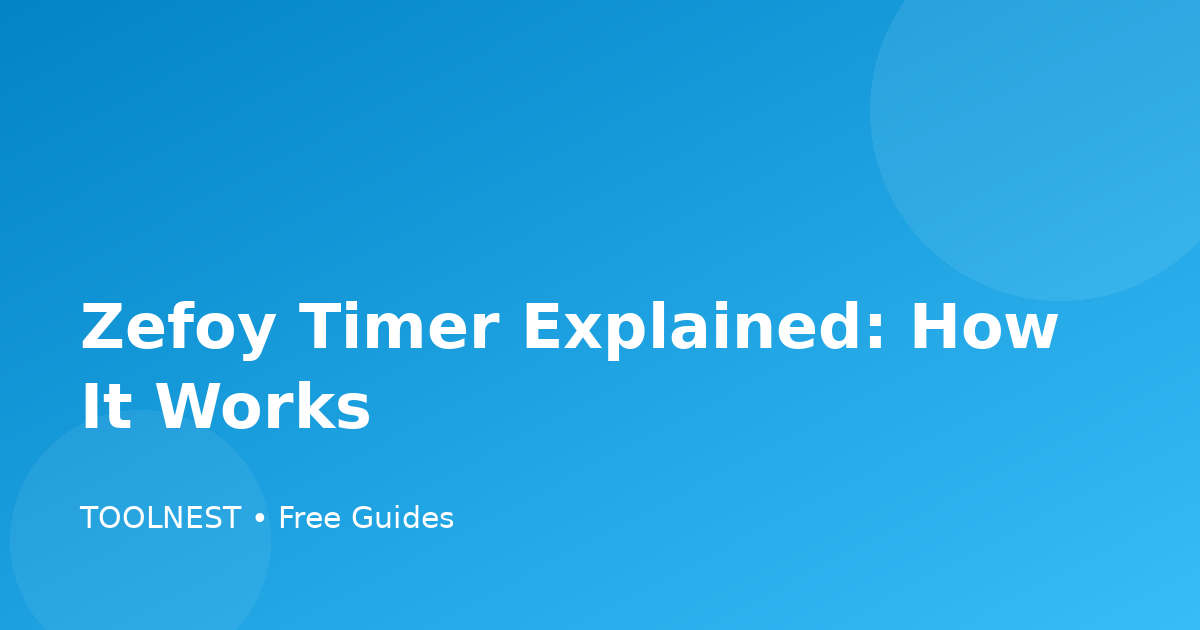 Zefoy Timer Explained: How It Works