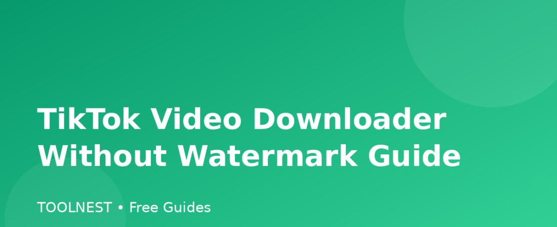 TikTok Video Downloader Without Watermark Guide
