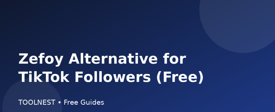 Zefoy Alternative for TikTok Followers (Free)