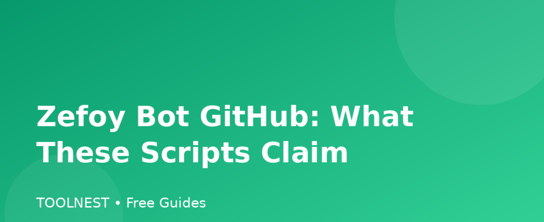 Zefoy Bot GitHub: What These Scripts Claim