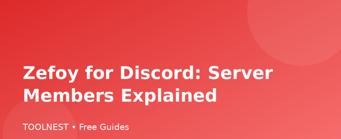 Zefoy for Discord: Server Members Explained