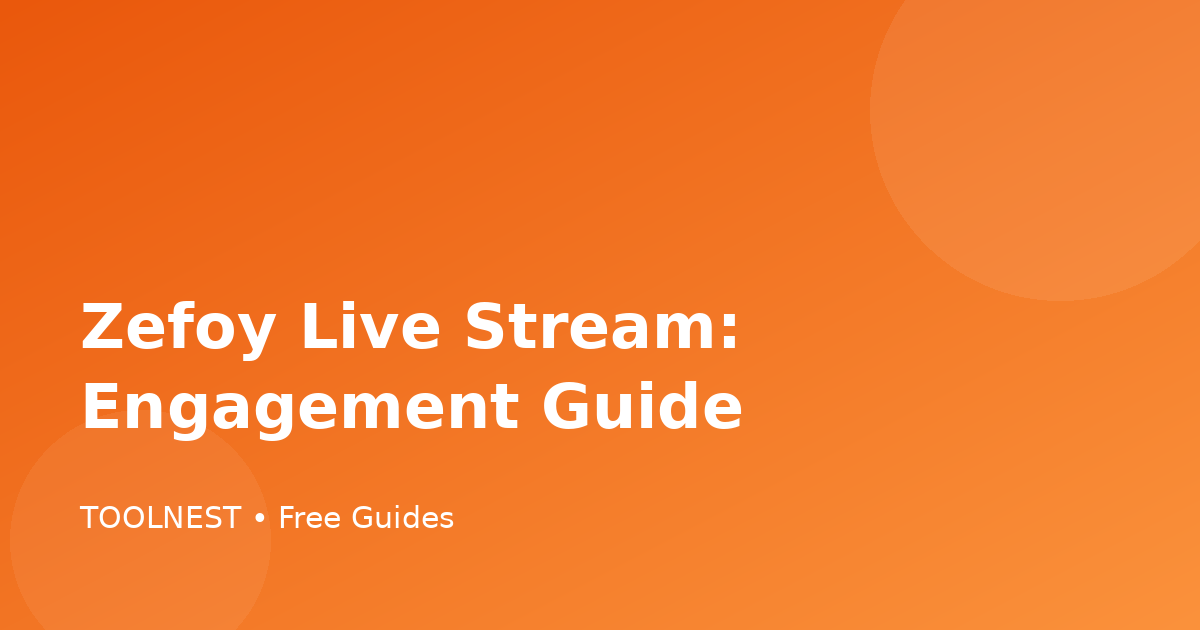 Zefoy Live Stream: Engagement Guide
