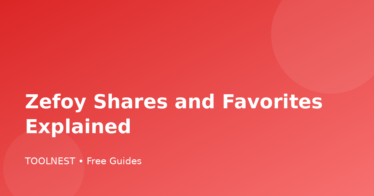 Zefoy Shares and Favorites Explained